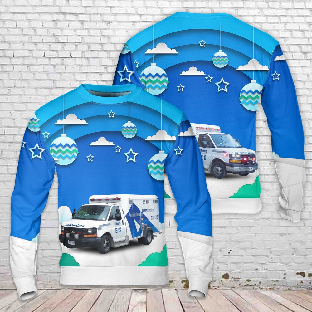 Toronto Paramedic Service Christmas Sweater, Christmas Ugly Sweater, Sweater Xmas, Ugly Sweater