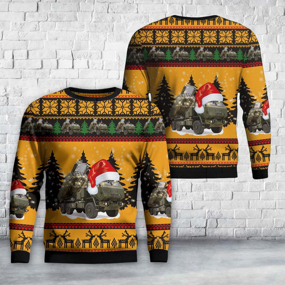 U.S. Marine Corps High Mobility Artillery Rocket System M142 HIMARS Christmas Sweater, Christmas Ugly Sweater, Sweater Xmas, Ugly Sweater
