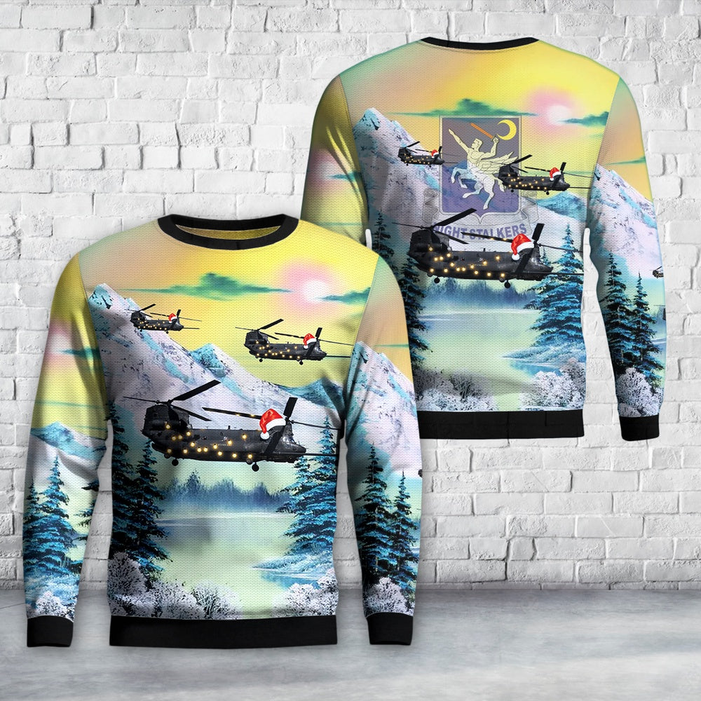 US Army 160th Special Operations Aviation Regiment MH-47G Christmas Sweater, Christmas Ugly Sweater, Sweater Xmas, Ugly Sweater