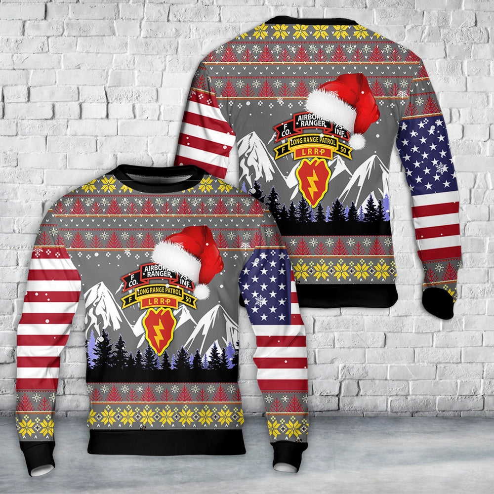 US Army 25th Infantry Ranger Long Range Patrol Christmas Sweater, Christmas Ugly Sweater, Sweater Xmas, Ugly Sweater