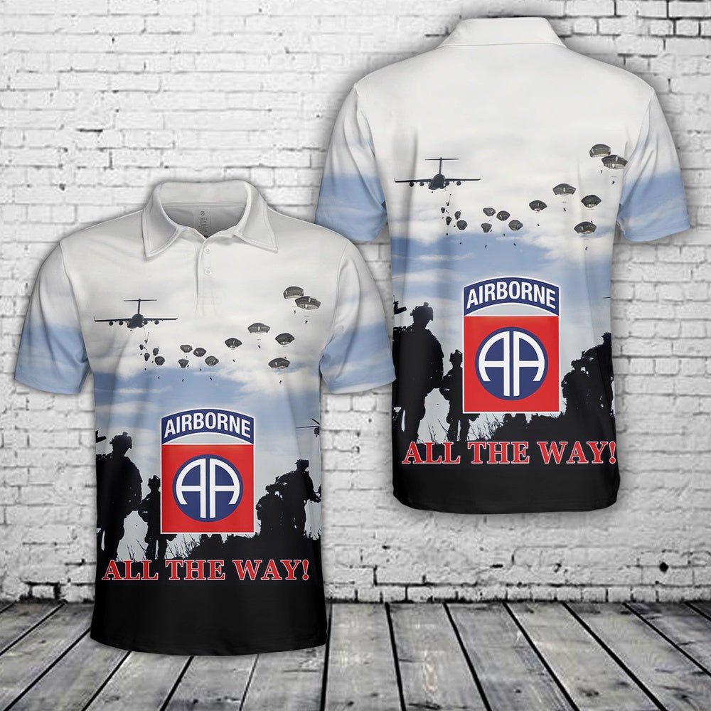 US Army 82nd Airborne Polo Shirt, Veteran Polo Shirt