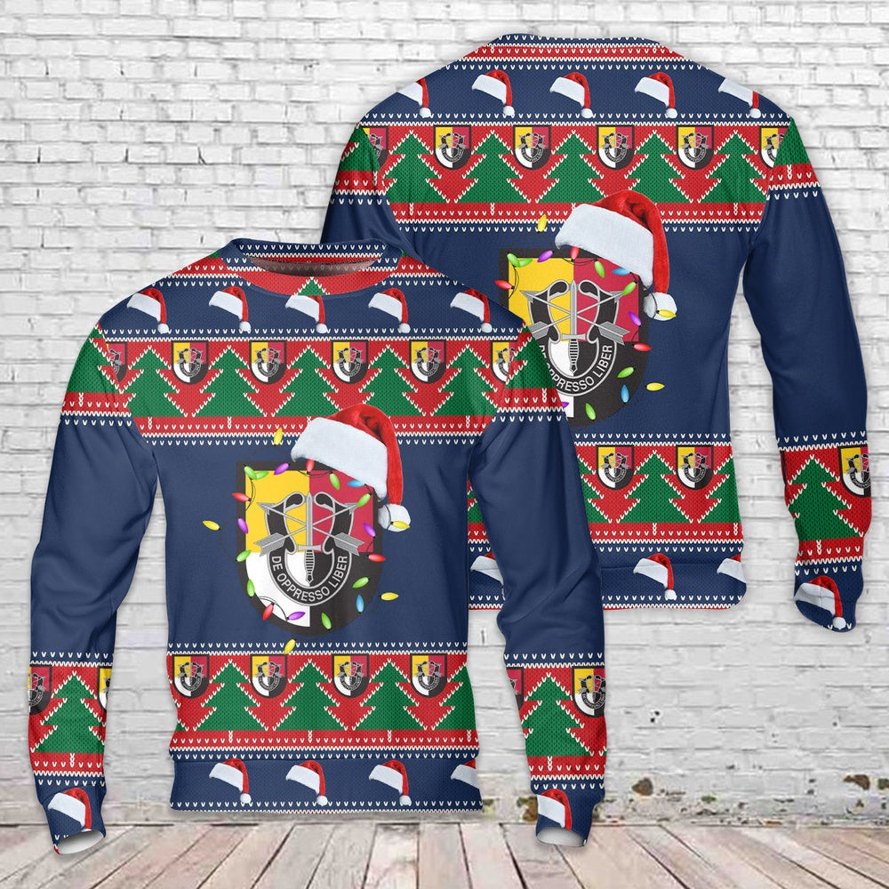 US Army Special Forces 3rd Special Forces Group (Airborne) (3rd SFG(A)) Christmas Sweater, Christmas Ugly Sweater, Sweater Xmas, Ugly Sweater