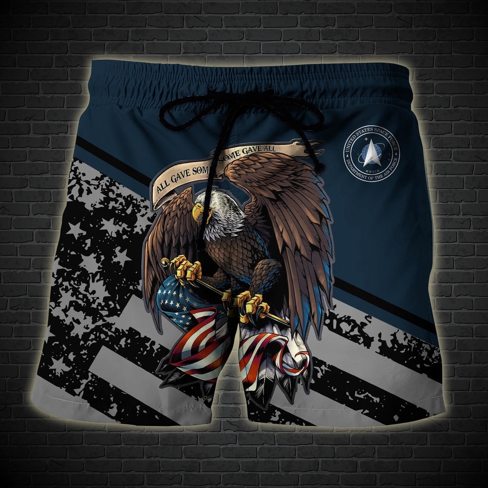 US Space Force Military Hawaiian Short, Men Shorts Veteran, Short Military, Short Beach, Us Military Shorts