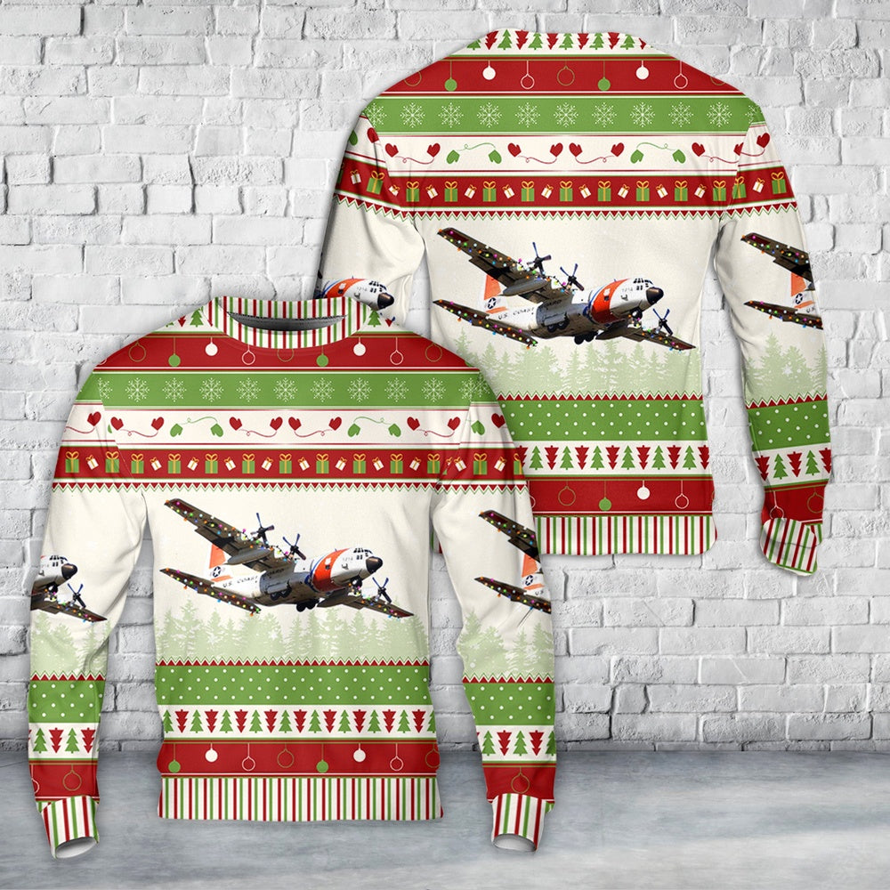 Us Coast Guard HC-130 Hercules Christmas Sweater, Christmas Ugly Sweater, Sweater Xmas, Ugly Sweater