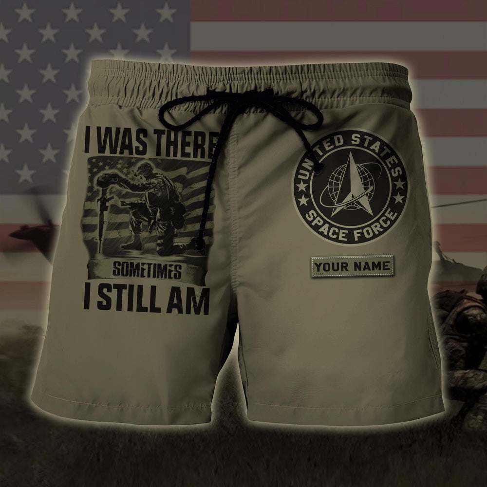 Us Space US Military Hawaiian Short, Men Shorts Custom Shirt, Short Military, Short Beach, Us Military Shorts