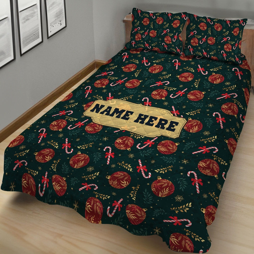 Xmas Candy Cane Bedding Set & Pillowcases, Christmas Beddings, Xmas Bedding Sets