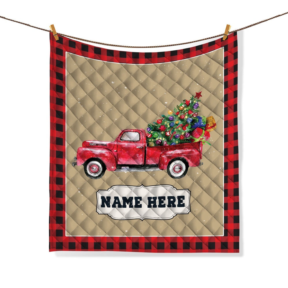 Xmas Red Truck Bedding Set & Pillowcases, Christmas Beddings, Xmas Bedding Sets