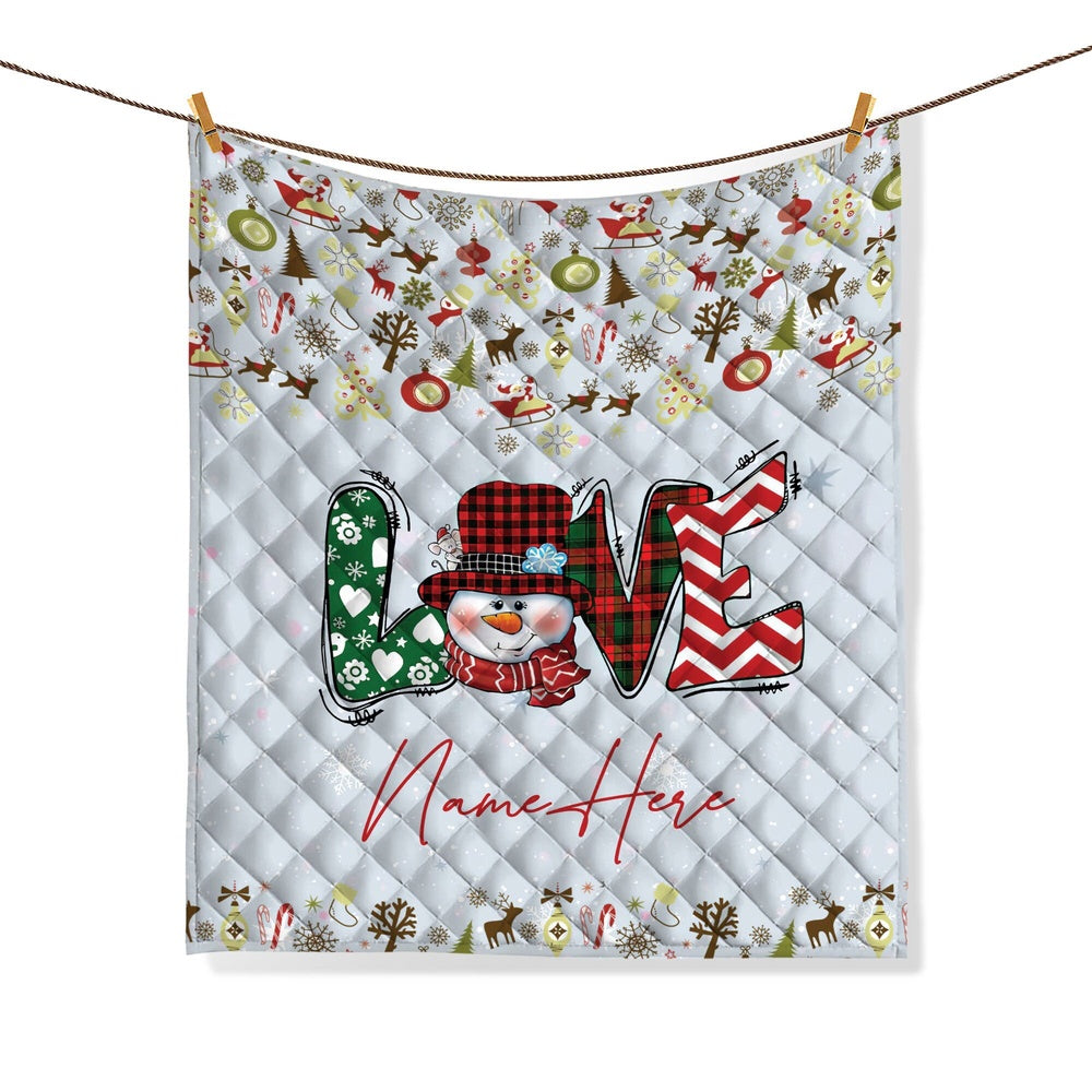 Xmas Snowman Bedding Set & Pillowcases, Gift For Grandma, Mom, Christmas Beddings, Xmas Bedding Sets