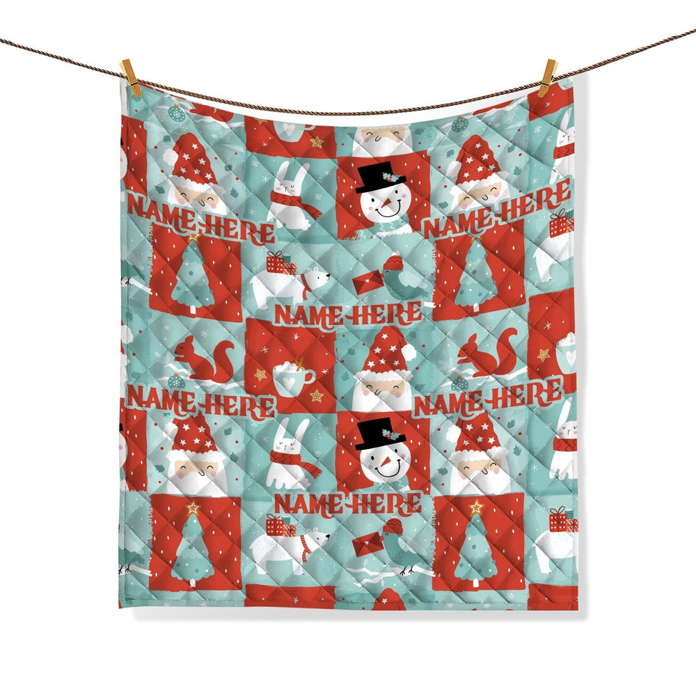 Xmas Snowman Santa Pattern Bedding Set & Pillowcases, Christmas Beddings, Xmas Bedding Sets