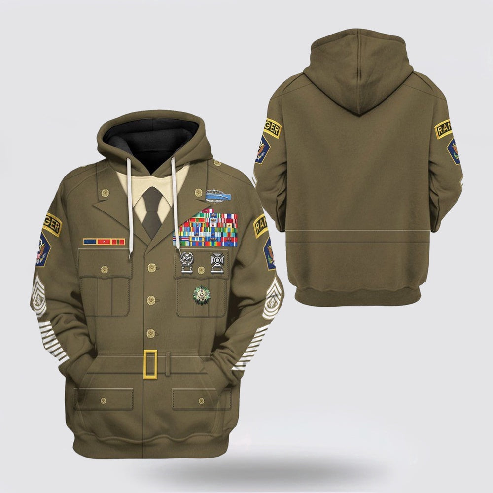 Us Army Hoodie, 3D Us Green Army Custom Hoodie
