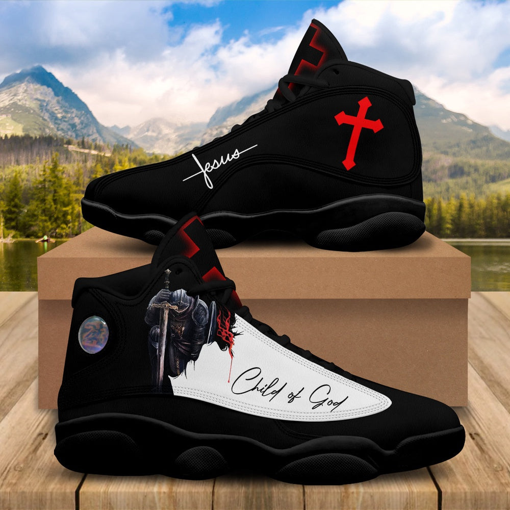 A Child Of God Jesus Basketball Shoes, Jesus Christ Shoes