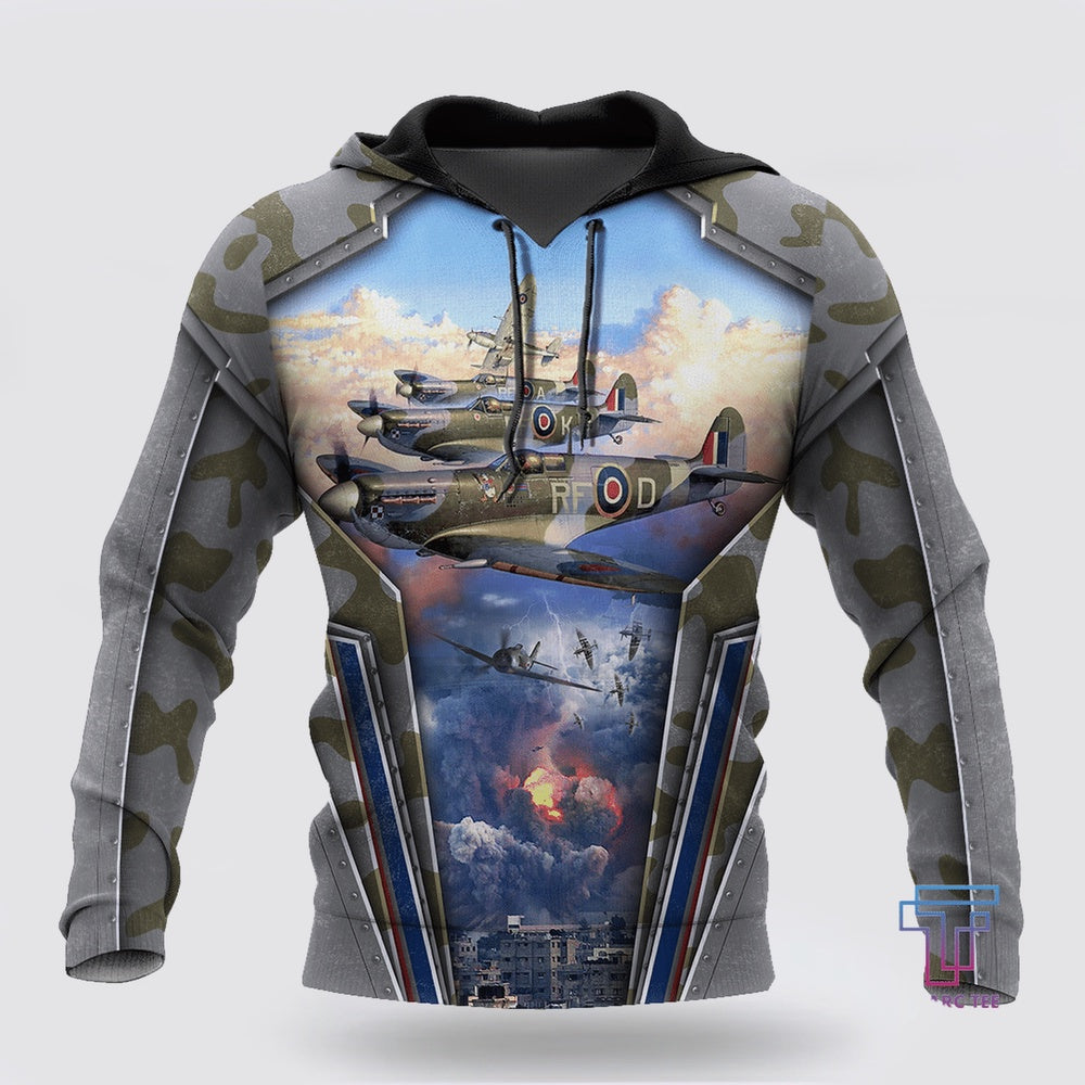 Us Air Force Hoodie, Air Force Aircraft Supermarine Spitfire Hoodie For Men And Women