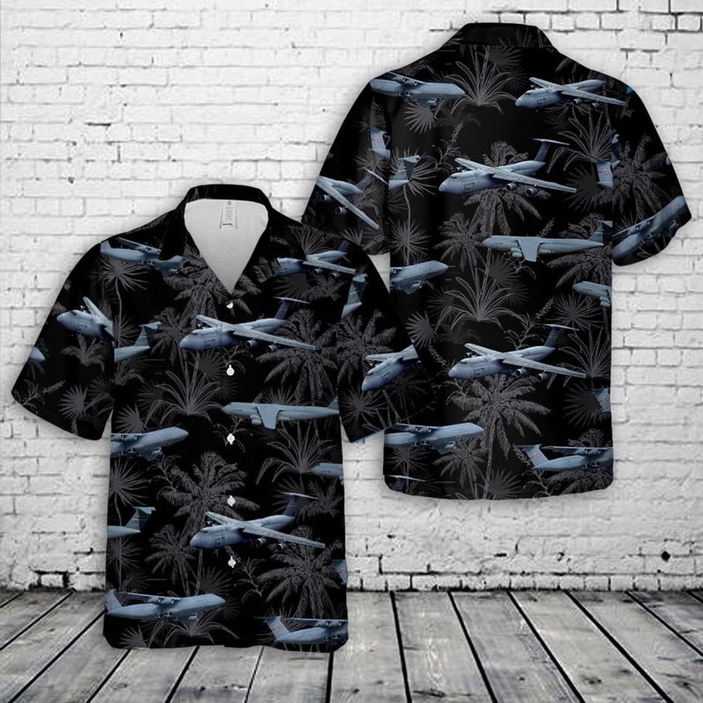 Air Force Hawaiian Shirt, US Air Force Lockheed C-5 Galaxy Hawaiian Shirt, Air Force Aloha Shirt