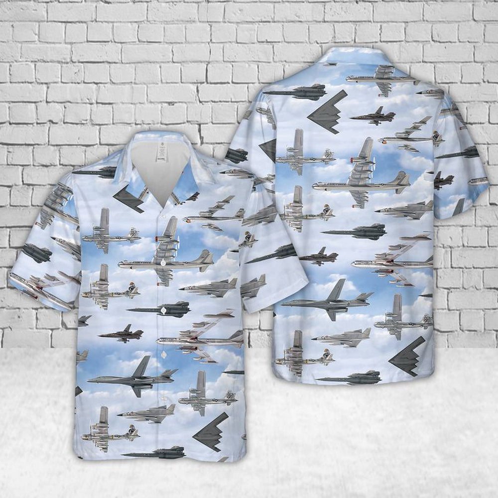 Air Force Hawaiian Shirt, US Air Force Strategic Bombers Hawaiian Shirt, Air Force Aloha Shirt