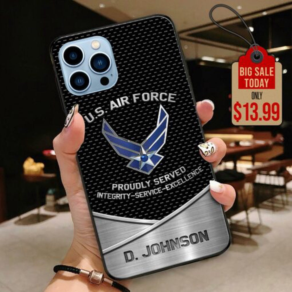 Air Force Phone Case, Us Air Force Veteran Military Phone case, Custom Your Phone Case, Military Phone Cases