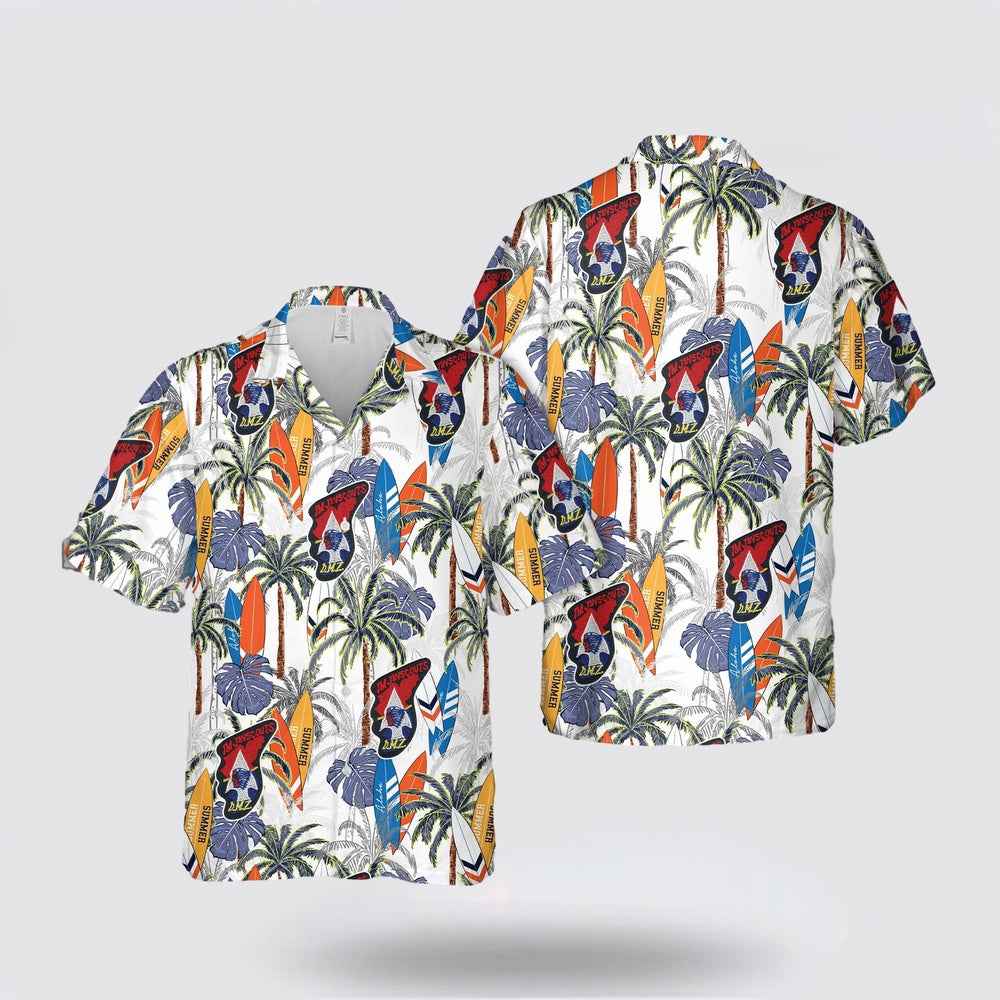 Army Hawaiian Shirt, US ARMY Imjin Scouts DMZ Patch Hawaiian Shirt