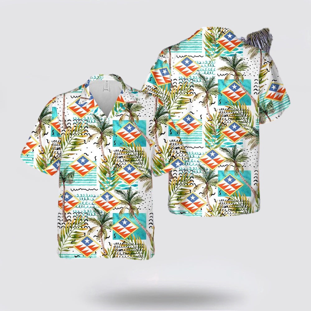 Army Hawaiian Shirt, US Army 261st Theater Tactical Signal Brigade Delaware Army National Guard Hawaiian Shirt
