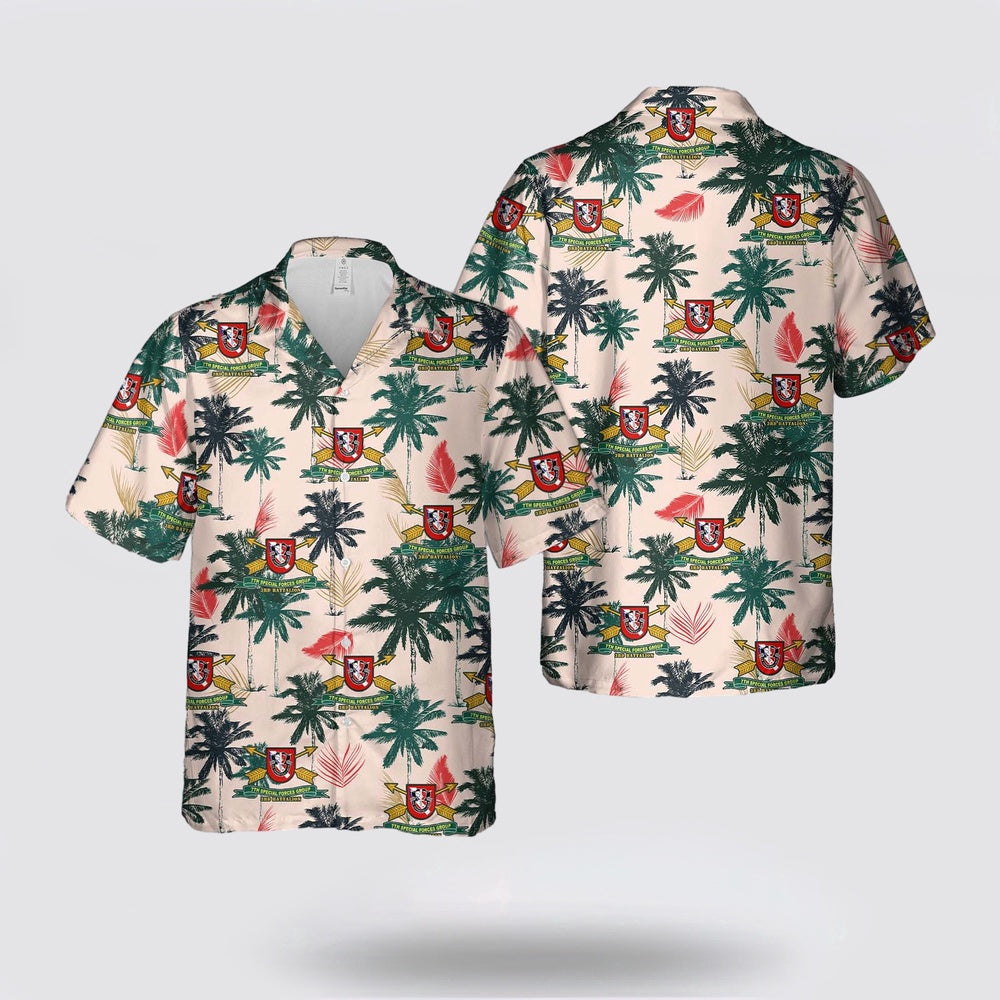 Army Hawaiian Shirt, US Army 3rd Battalion, 7th Special Forces Group Hawaiian Shirt, Military Hawaiian Shirt