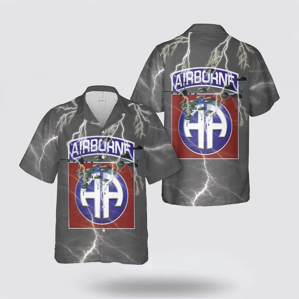 Army Hawaiian Shirt, US Army 82nd Airborne Division Paratroopers Hawaiian Shirt