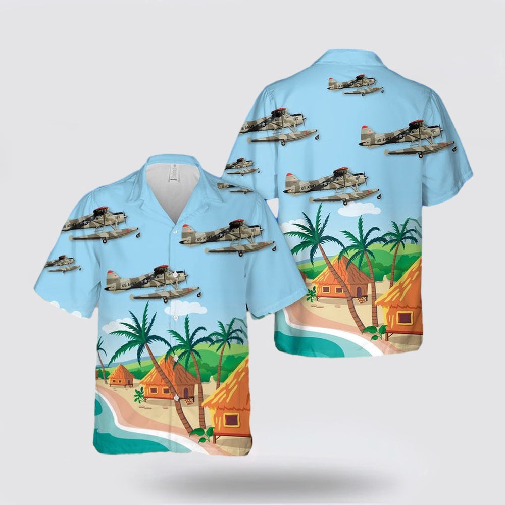 Army Hawaiian Shirt, US Army De Havilland Canada DHC-2 Beaver Hawaiian Shirt, Military Hawaiian Shirt