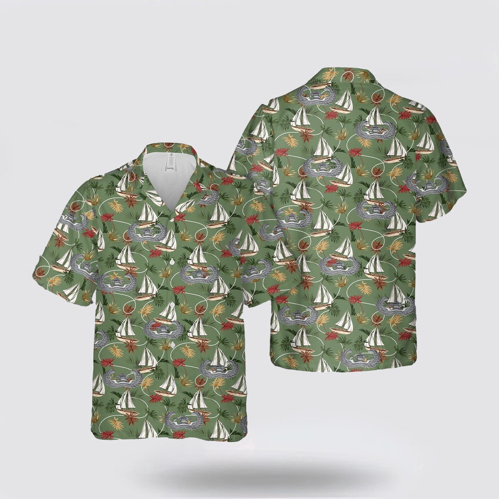 Army Hawaiian Shirt, US Army Glider Badge Hawaiian Shirt, Military Hawaiian Shirt