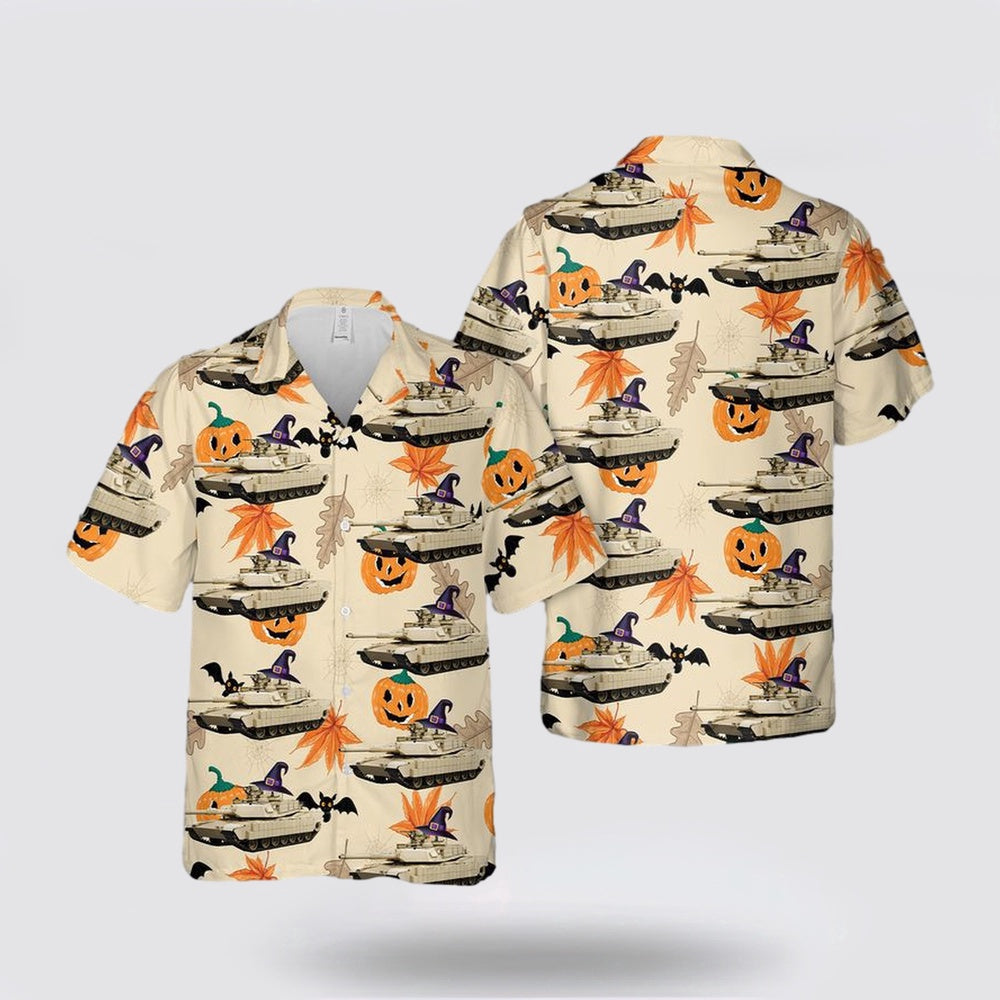 Army Hawaiian Shirt, US Army M1 Abrams Halloween Hawaiian Shirt