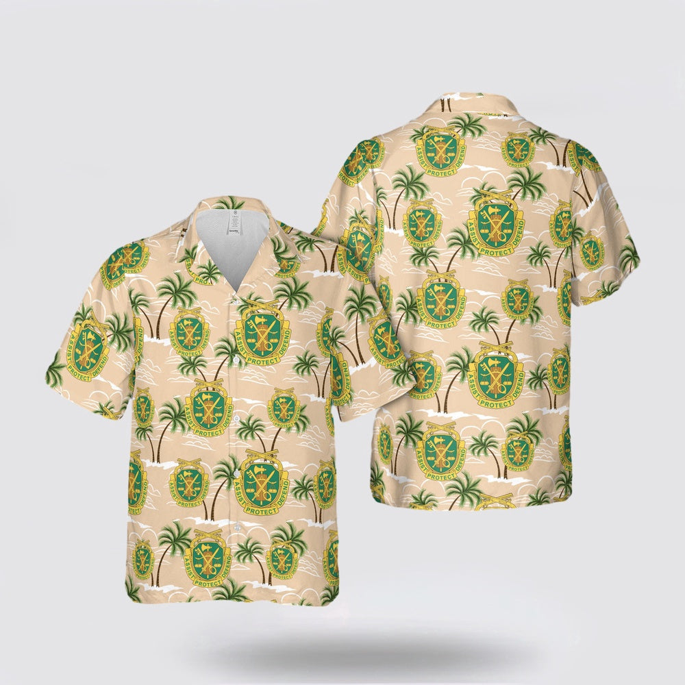 Army Hawaiian Shirt, US Army Military Police Regimental Crest Hawaiian Shirt