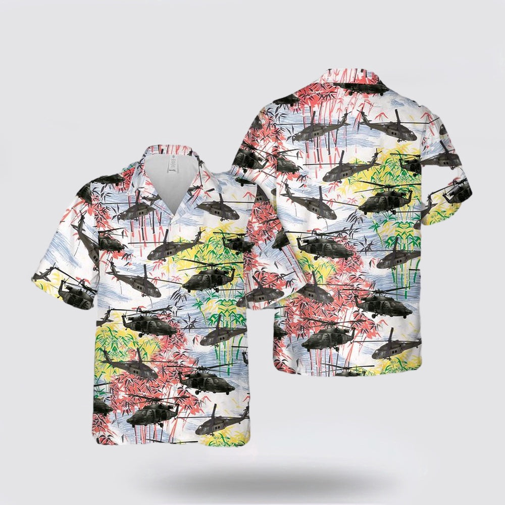 Army Hawaiian Shirt, US Army UH-60 Black Hawk Hawaiian Shirt