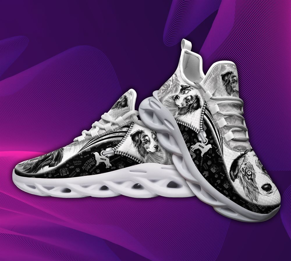 Australian Shepherd Sketch Max Soul Shoes For Women Men Kid - Gift For Dog lover