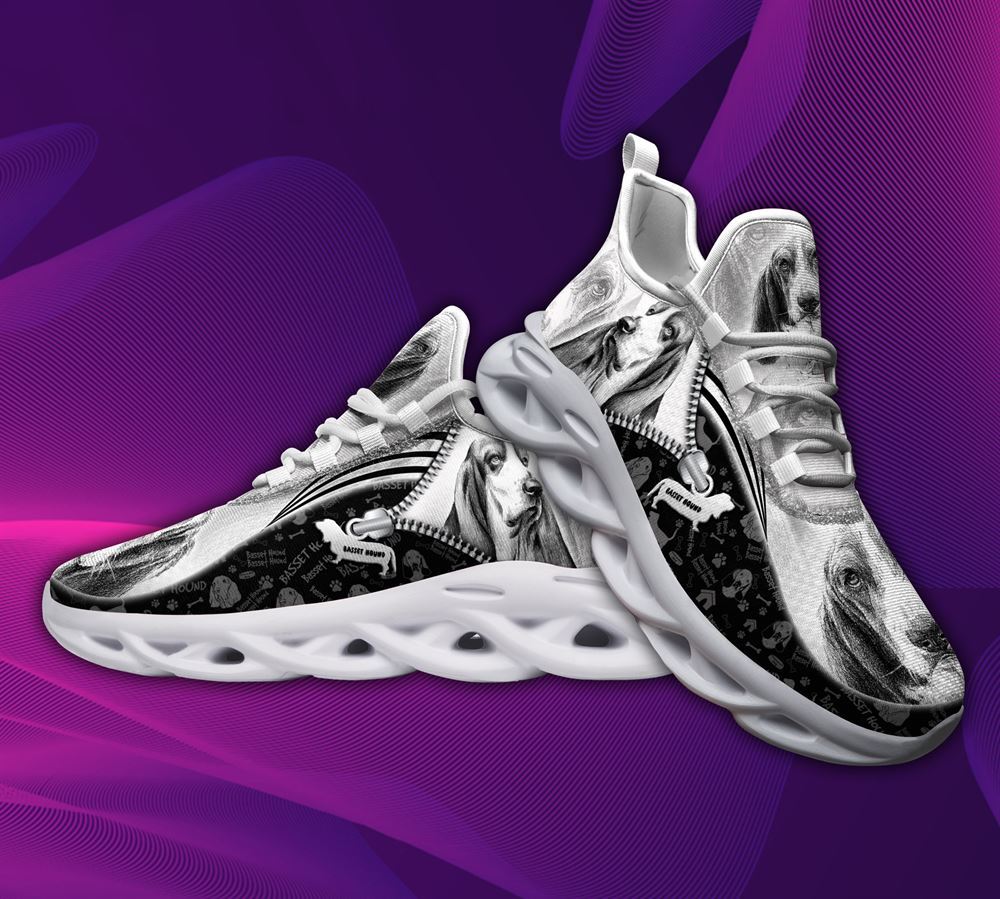 Basset Hound Sketch Max Soul Shoes For Women Men Kid - Gift For Dog lover