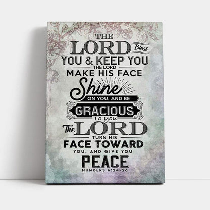Bible Verse Numbers 624-26 The Lord Bless You And Keep You Canvas Prints - Bible Verse Wall Decor - Jesus Wall Art Home Decor