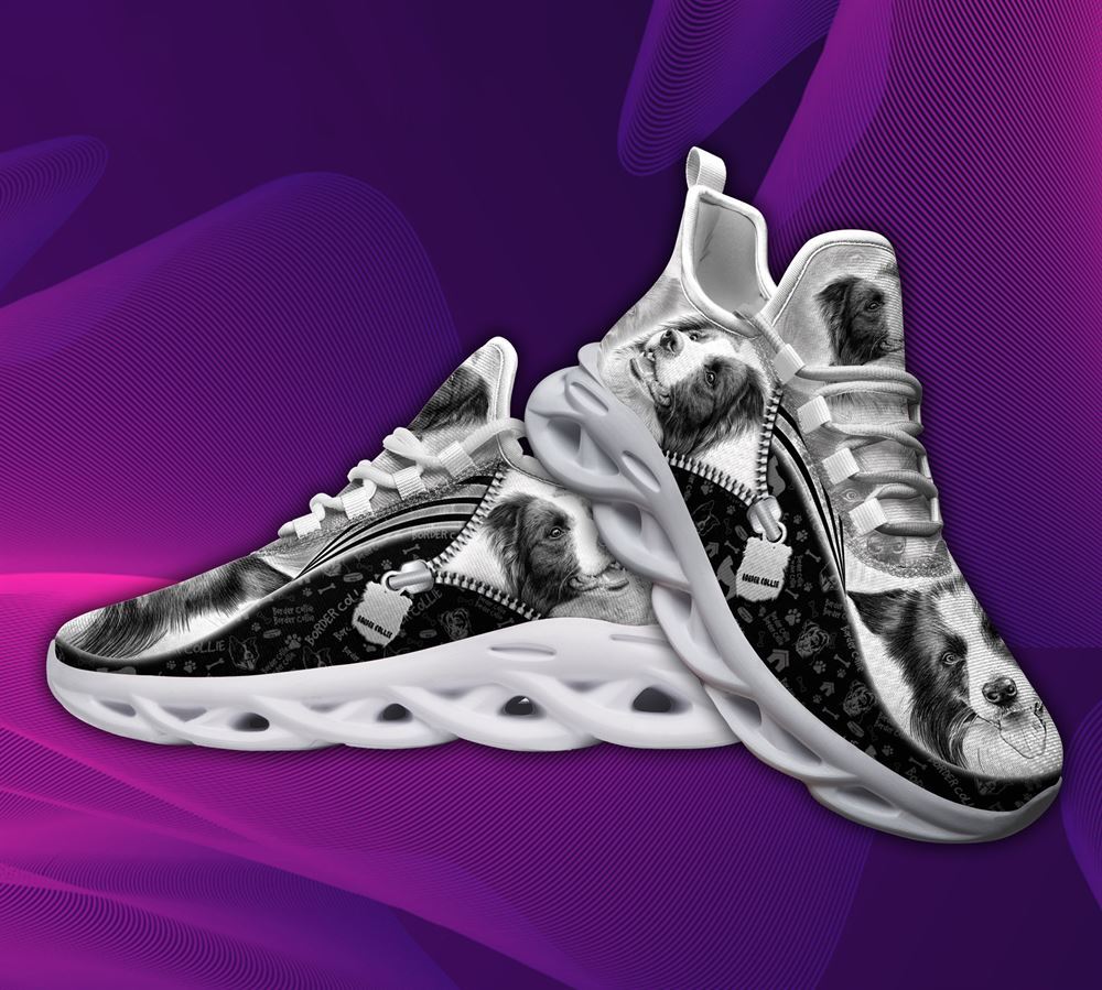 Border Collie Sketch Max Soul Shoes For Women Men Kid - Gift For Dog lover