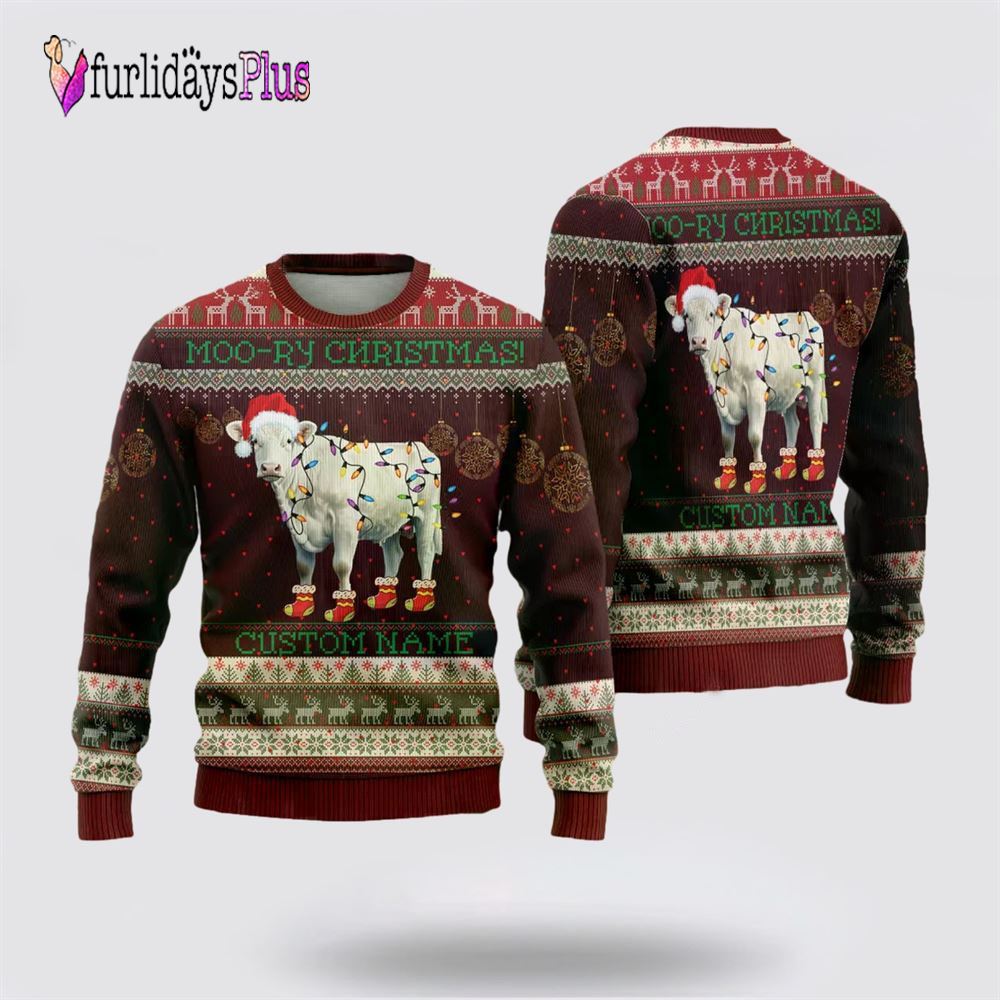 Charolais Lovers Ugly Christmas Sweaters For Men Women, Christmas Gift, Christmas Winter Fashion, Farmers Sweater