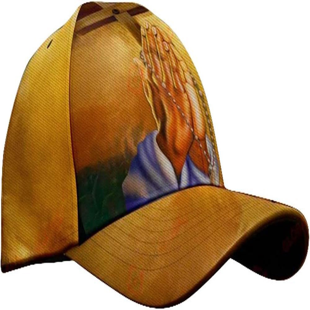 Christian Baseball Caps, Hand Of God Pray Cross All Over Print Baseball Cap, Jesus Hat, Christian Caps