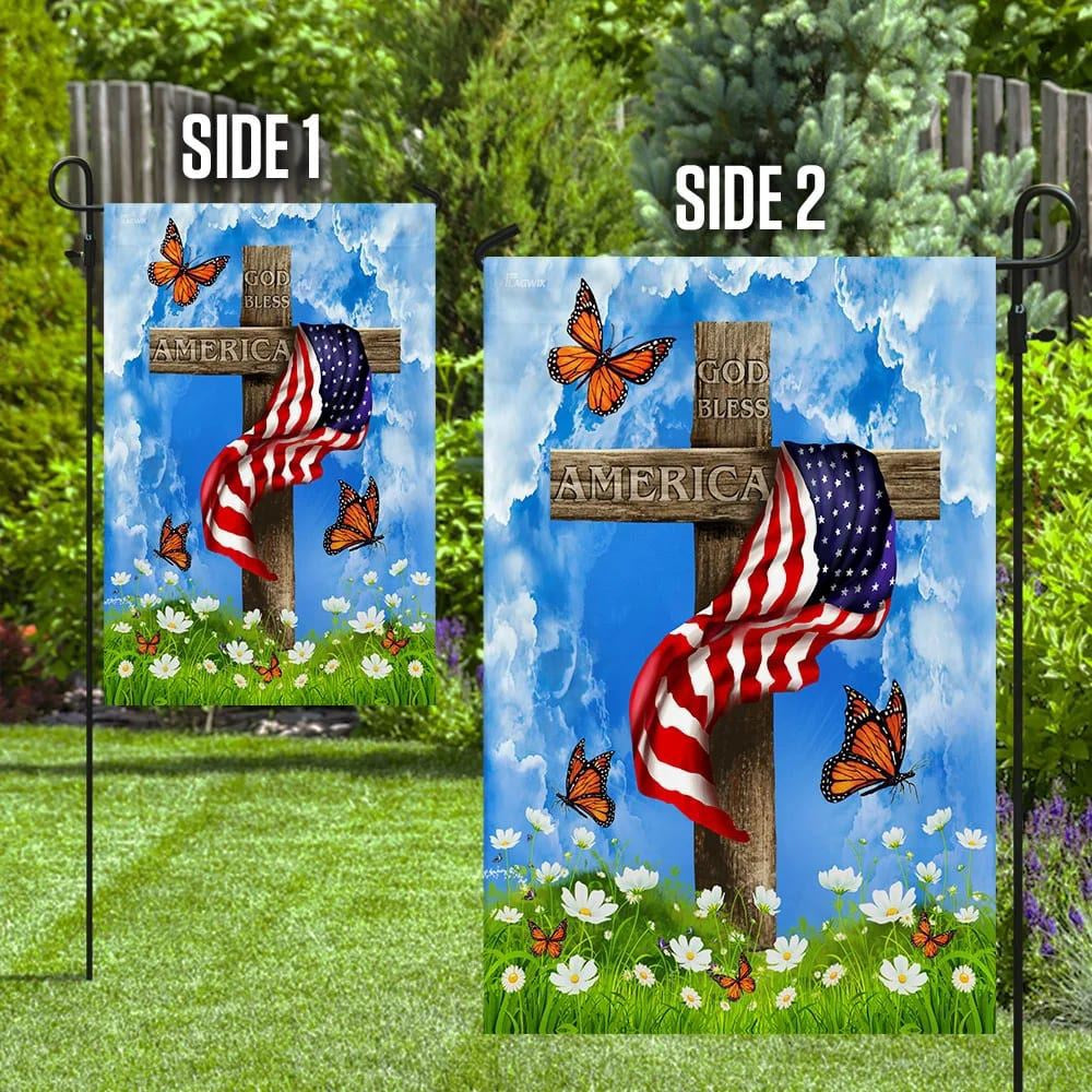 Christian Flag, God Bless America Christian Cross US House Flags, The Christian Flag, Jesus Christ Flag