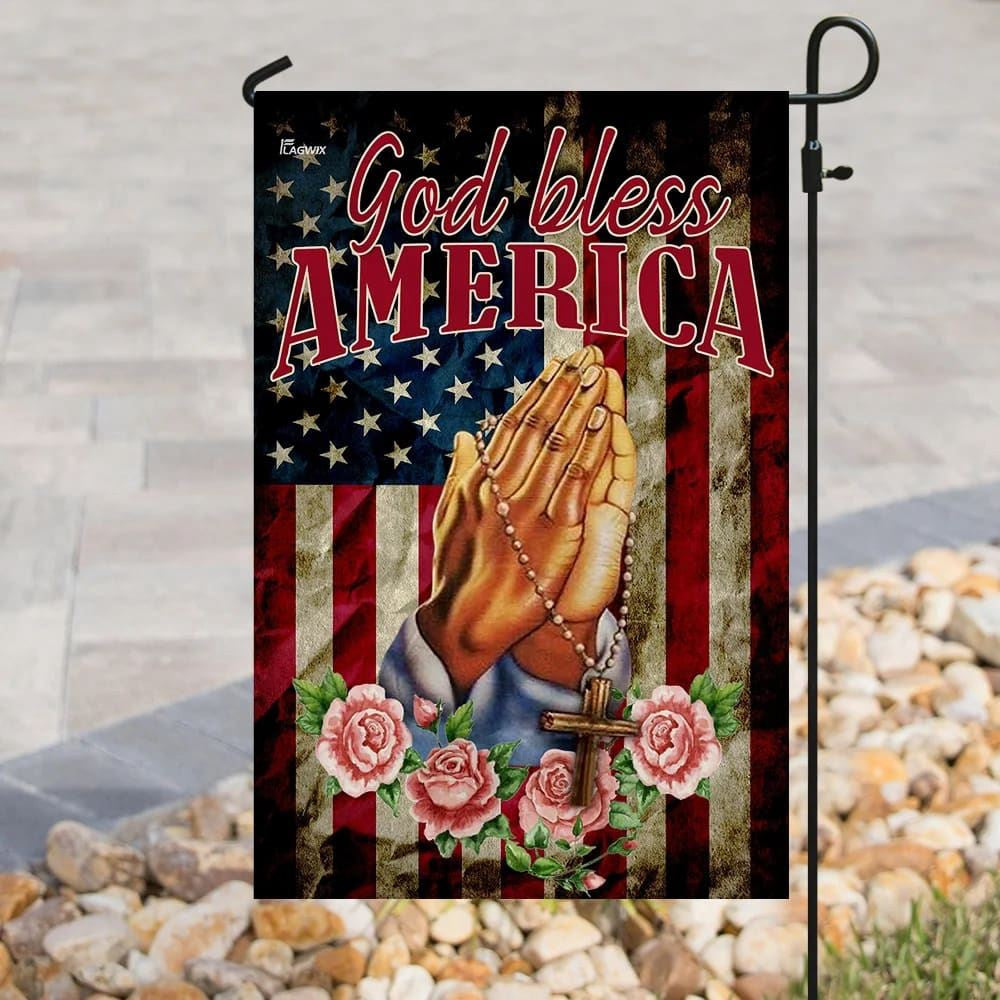 Christian Flag, God Bless America Jesus Christian Prayer Flag, Outdoor Christian House Flag, The Christian Flag, Jesus Christ Flag