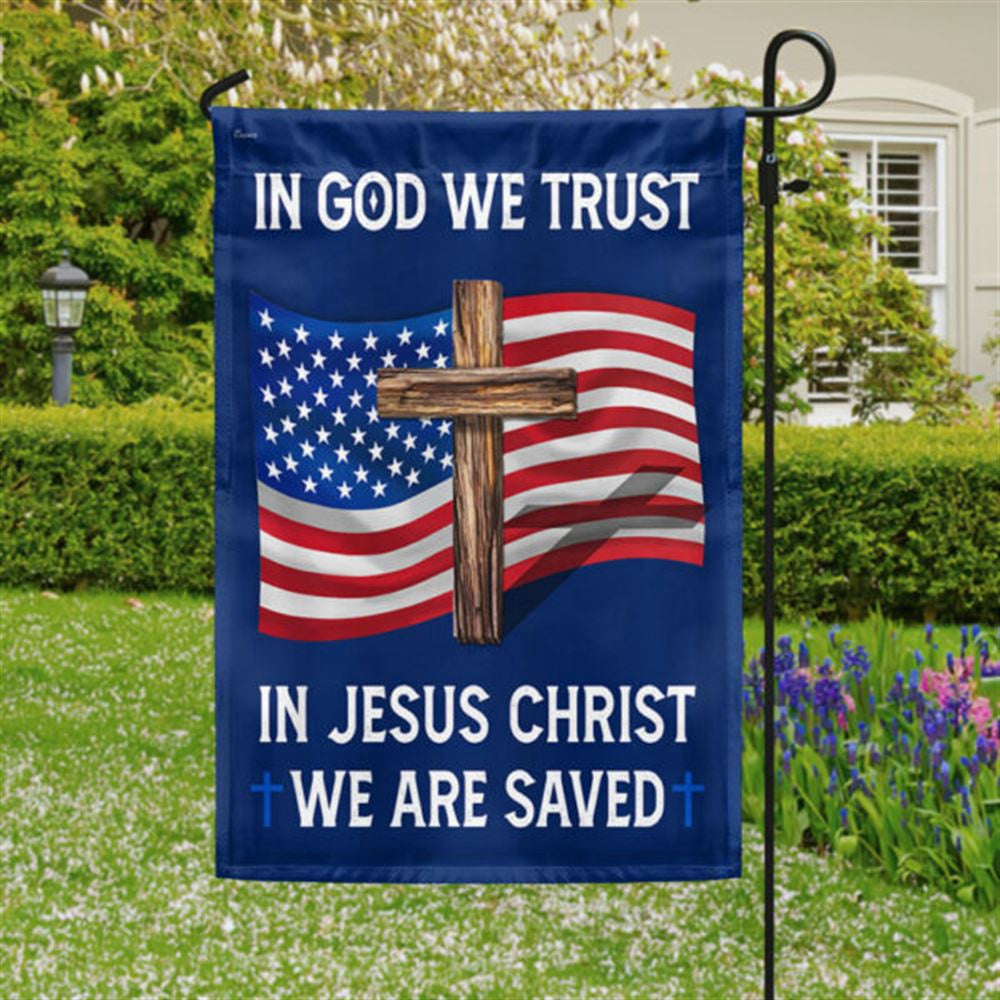 Christian Flag, God Bless American Flag In God We Trust In Jesus Christ We Are Saved Flag, Outdoor Christian House Flag, The Christian Flag, Jesus Christ Flag