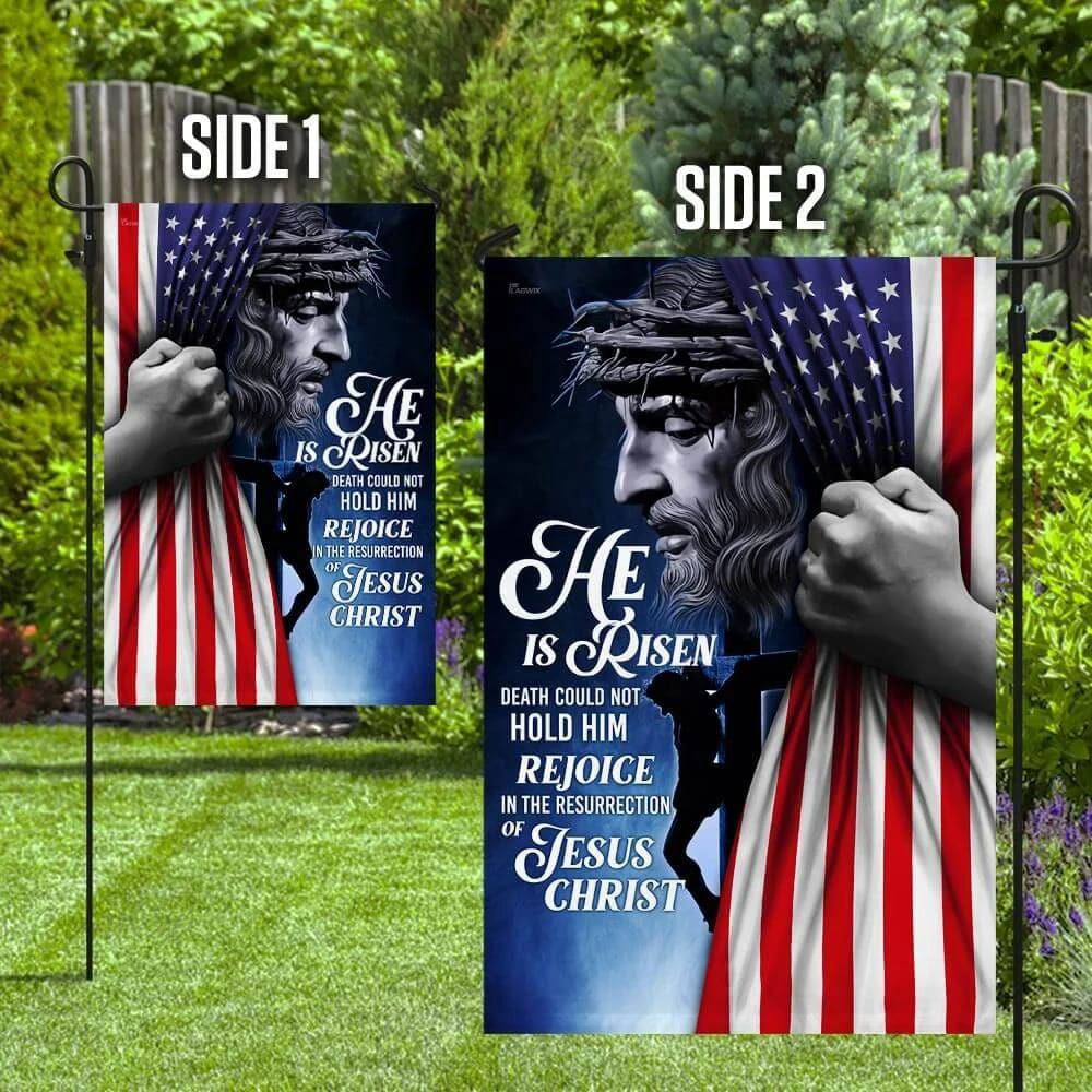 Christian Flag, He Is Risen Jesus Garden Flag, The Christian Flag, Jesus Christ Flag
