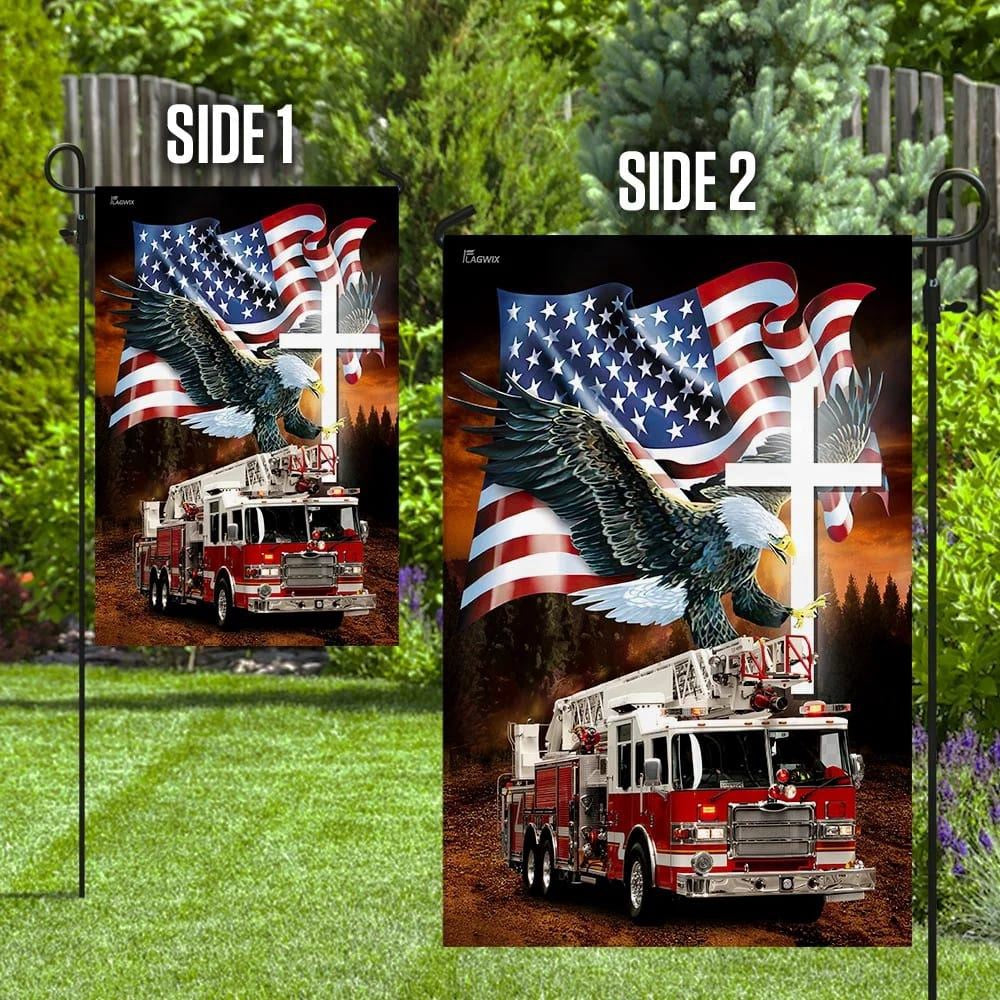 Christian Flag, Jesus American Eagle Firefighter Flag, Outdoor Christian House Flag, The Christian Flag, Jesus Christ Flag