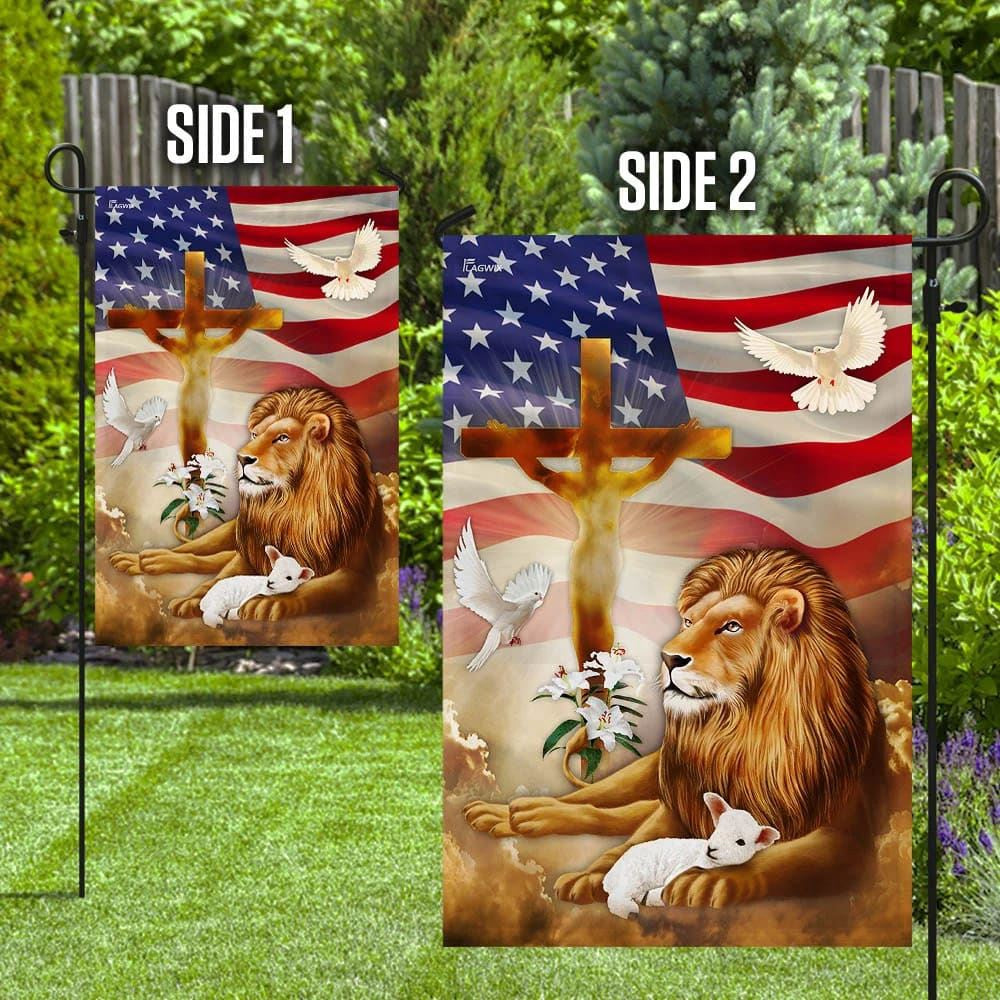 Christian Flag, Jesus Christ Lion And Lamb Flag, Outdoor Christian House Flag, The Christian Flag, Jesus Christ Flag