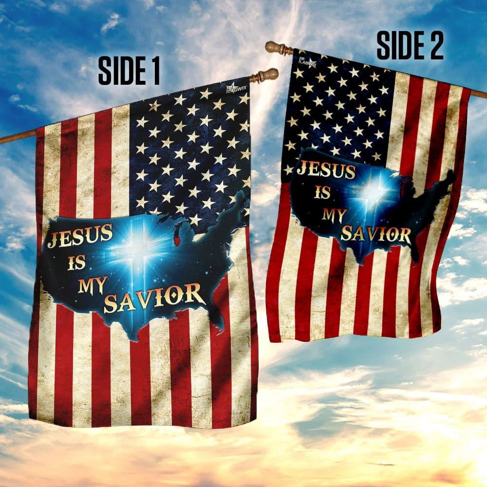 Christian Flag, Jesus Is My Savior Christian Cross American House Flags, Jesus Christ Flag