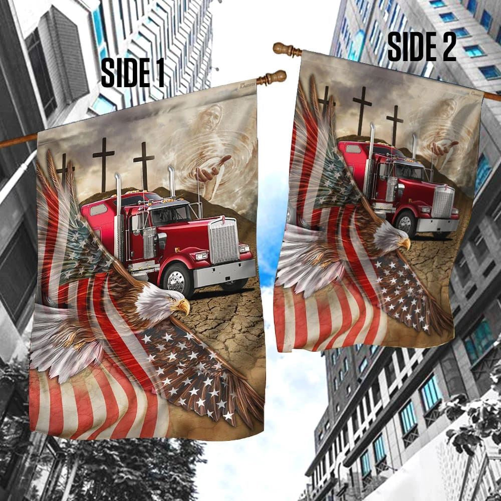 Christian Flag, Jesus Trucker Eagle American House Flag, Jesus Christ Flag