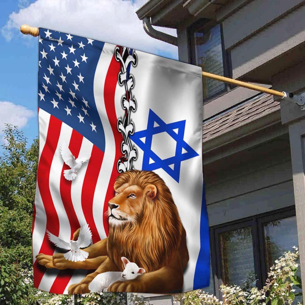 Christian Flag, Jewish Israel Lion Of Judah Israel American Flag, Outd
