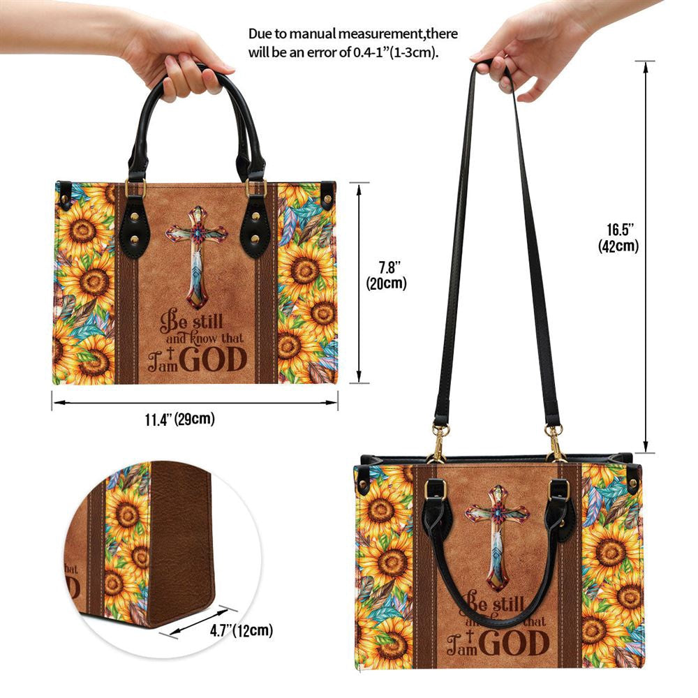 Christian Handbags, Personalized Be Still And Know That I Am God, Pretty Leather Handbag, Religious Bag, Christian Bag