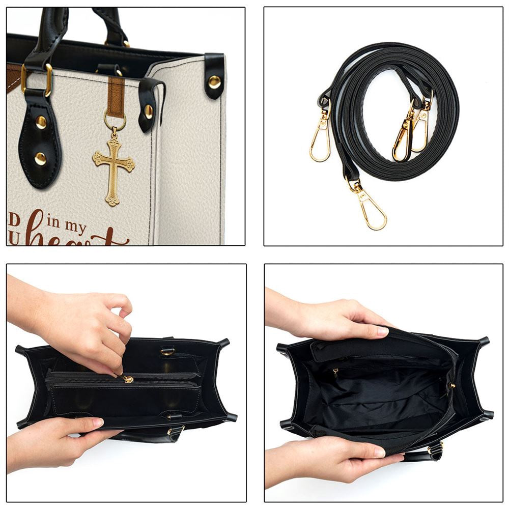 Christian Handbags, Personalized Cardinal Bird Leather Handbag, I‘ll Hold You In My Heart Leather Handbag, Gifts Of God, Religious Bag, Christian Bag