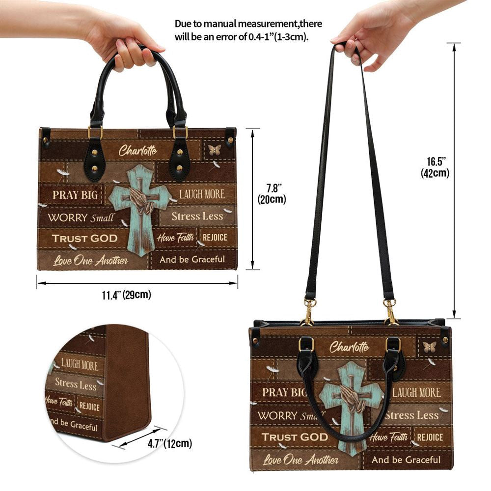 Christian Handbags, Personalized Love One Another Leather Handbag, Religious Bag, Christian Bag