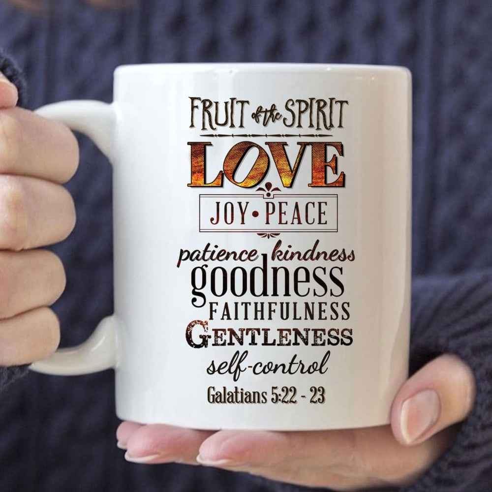 Christian Mug, Fruit Of The Spirit, Bible Verse, Christian Coffee Mug, Religious Coffee Mugs, Scripture Coffee Mugs