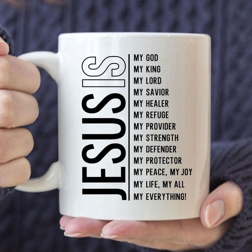 Christian Mug, Jesus My Lord My God My All, Christian Coffee Mug, Religious Coffee Mugs, Scripture Coffee Mugs