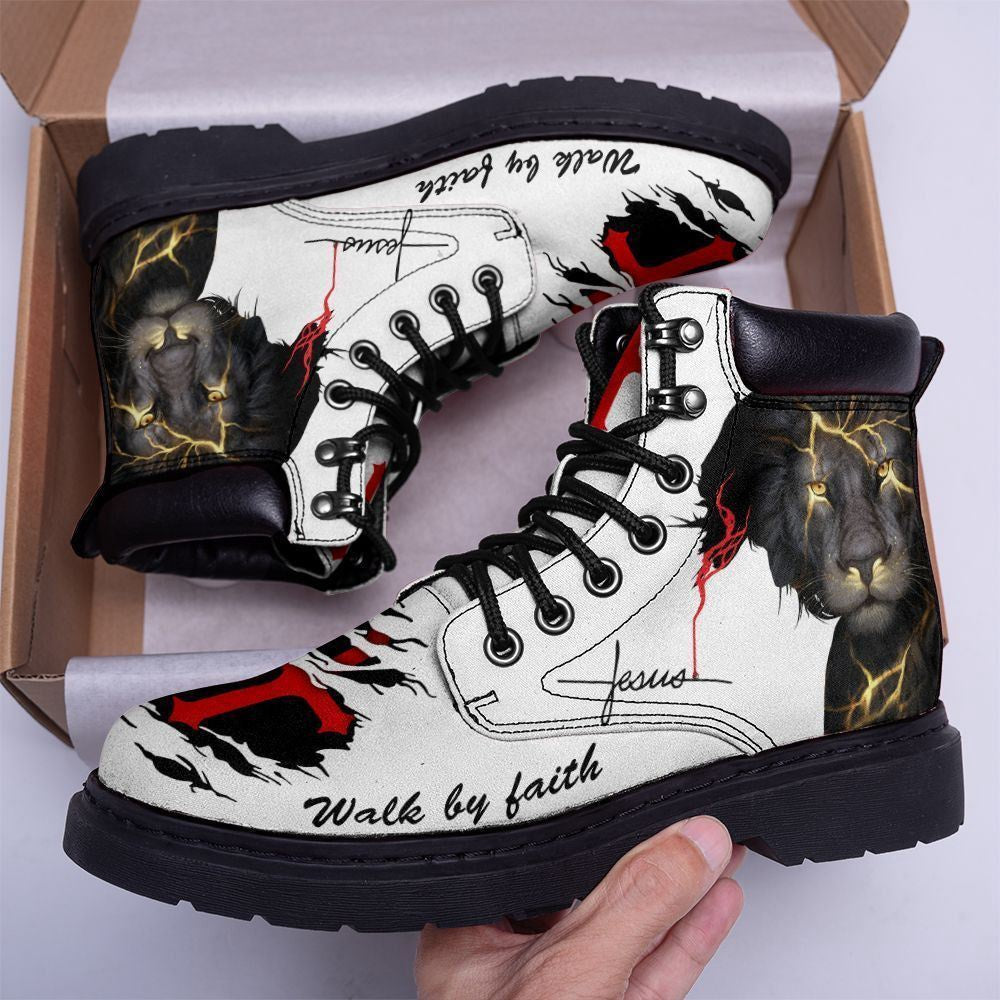 Christian Shoes, Christian Boots, God Art Walk By Faith Boots, Jesus Shoes, Jesus Boots