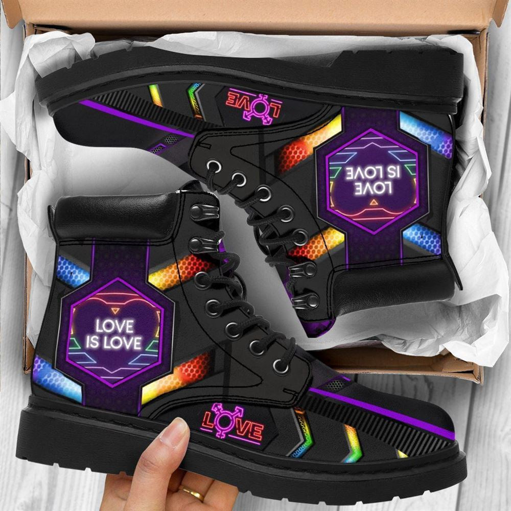 Christian Shoes, Christian Boots, LGBT Love Is Love God Boots, Jesus Shoes, Jesus Boots